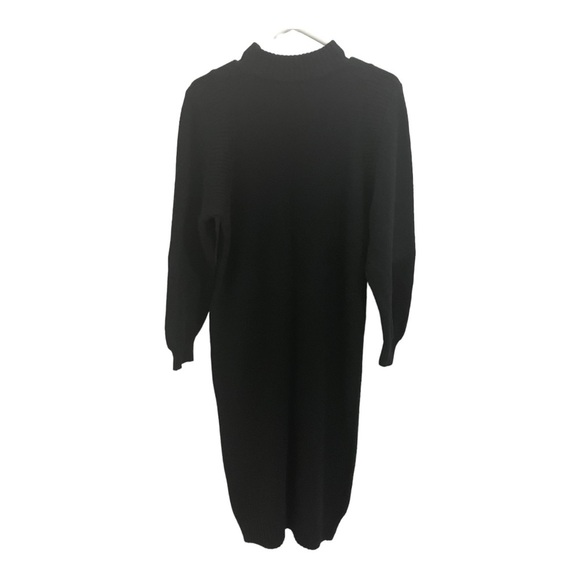 Raoul womens lambs wool and angora blend dress.midi size medium black - Picture 6 of 8